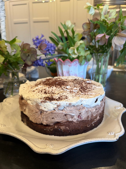 Easy Chocolate Mousse Cake with Granola Brownie Base