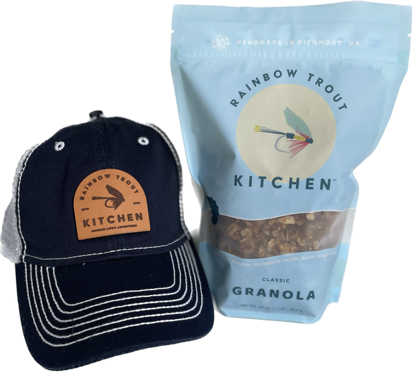 SUMMER BUNDLE -- RTK Trucker Hat and 16 oz. of granola – Rainbow Trout  Kitchen